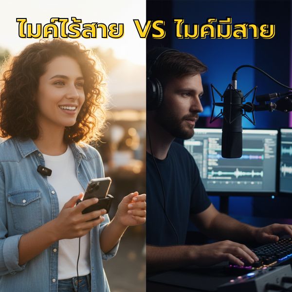 เจาะลึกไมค์โครโฟน เปรียบเทียบ ไมค์ไร้สาย,ไมค์มีสาย และฟังชั่นตัดเสียงรบกวน